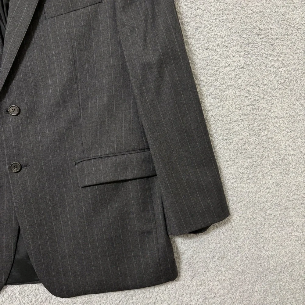Lauren Ralph Lauren Gray Pinstripe Wool Blazer 43R Business Interview Sport Coat